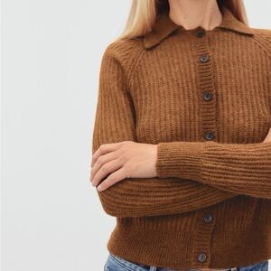 Everlane Alpaca Collar Cardigan